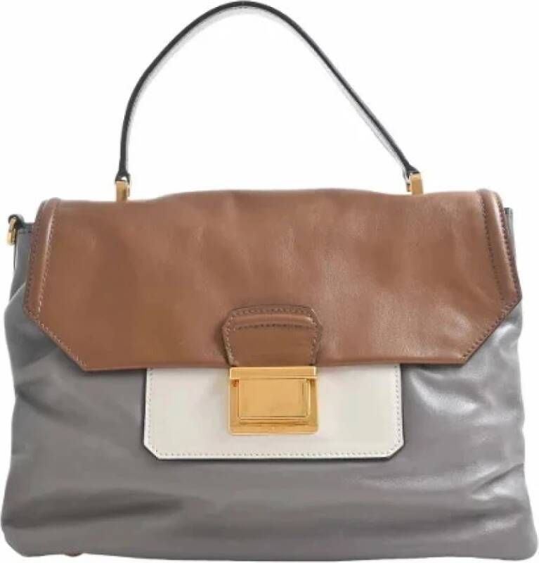 Miu Pre-owned Voldoende lederen handtassen Grijs Dames