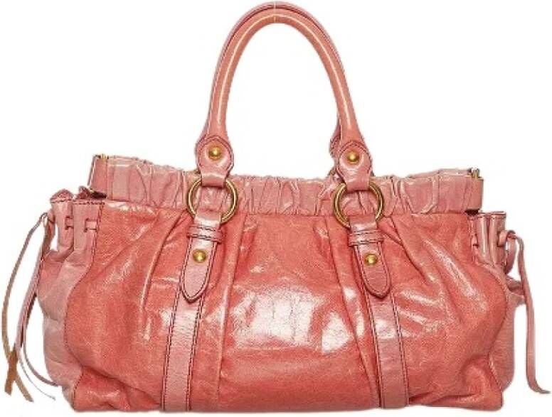 Miu Pre-owned Voldoende lederen handtassen Roze Dames