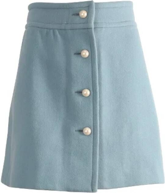 Miu Pre-owned Wool bottoms Blauw Dames