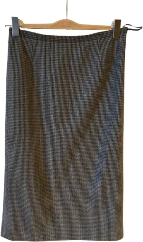 Miu Pre-owned Wool bottoms Grijs Dames