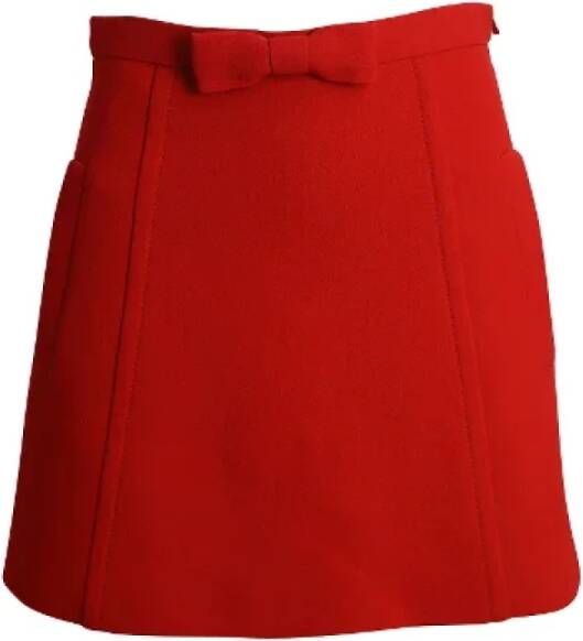 Miu Pre-owned Wool bottoms Rood Dames