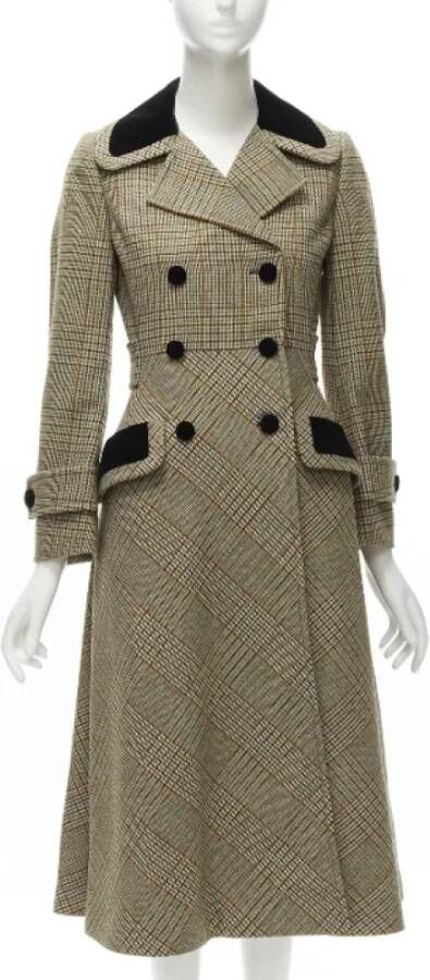 Miu Pre-owned Wool outerwear Bruin Dames