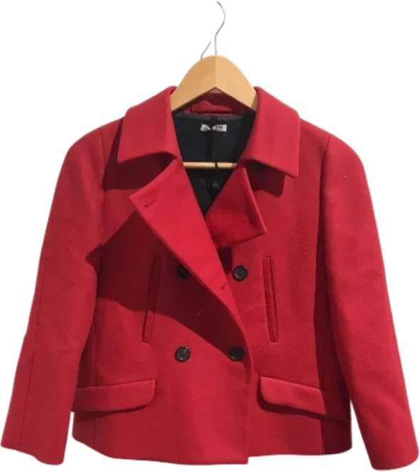 Miu Pre-owned Wool outerwear Rood Dames