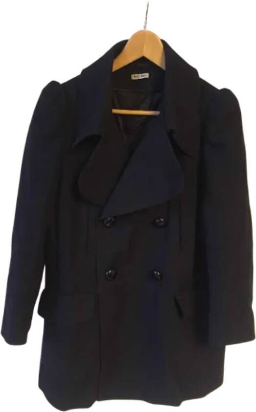 Miu Pre-owned Wool outerwear Zwart Dames