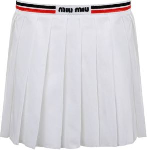 Miu Skirts White Wit Dames
