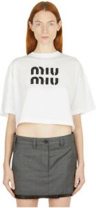 Miu T-Shirts Wit Dames