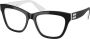 Miu Zwart Witte Brillenmonturen Black Unisex - Thumbnail 3