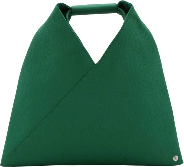 MM6 Maison Margiela Elegante Handtas met Ritssluiting en Logo Details Green Dames