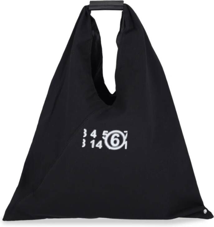 MM6 Maison Margiela Classic Japanese Handbag in Black Cotton Zwart Unisex