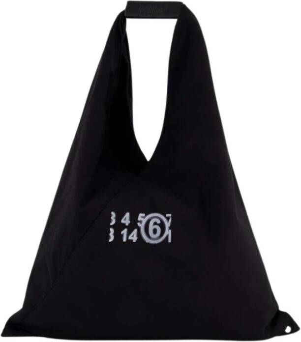 MM6 Maison Margiela Classic Japanese Handbag in Black Cotton Zwart Unisex