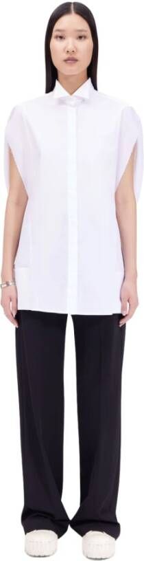 MM6 Maison Margiela Coton Shirt Klassieke Stijl White Dames
