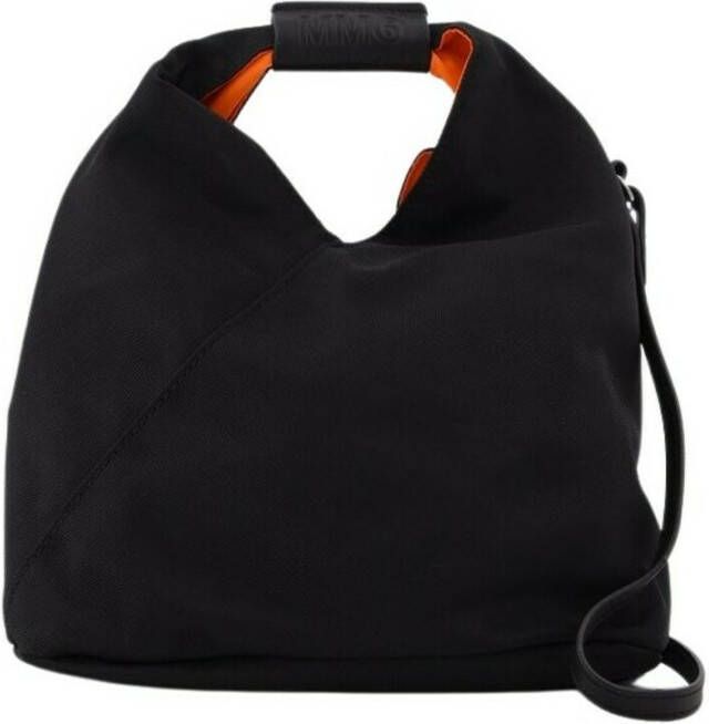 MM6 Maison Margiela Crossbody B Bag in Black Leather Zwart Unisex