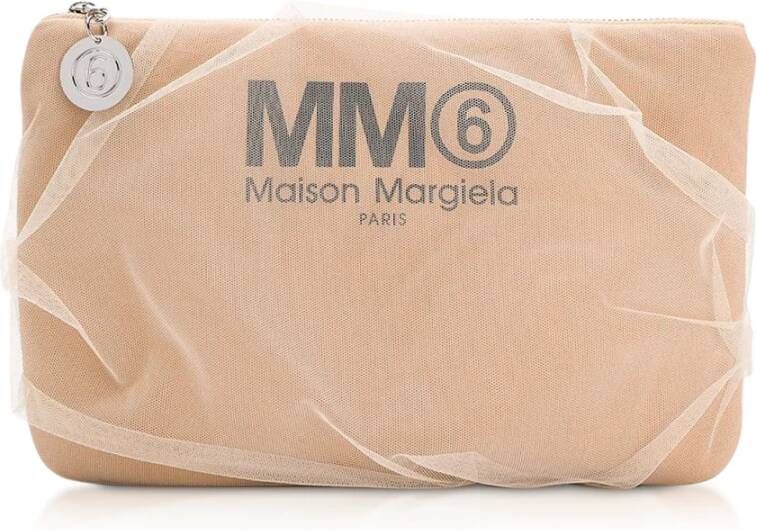 MM6 Maison Margiela Etherische Netten Clutch Beige Dames
