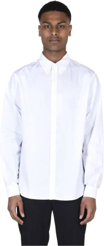MM6 Maison Margiela Formeel Overhemd CO Stof Comfortabel en Verfijnd White Heren