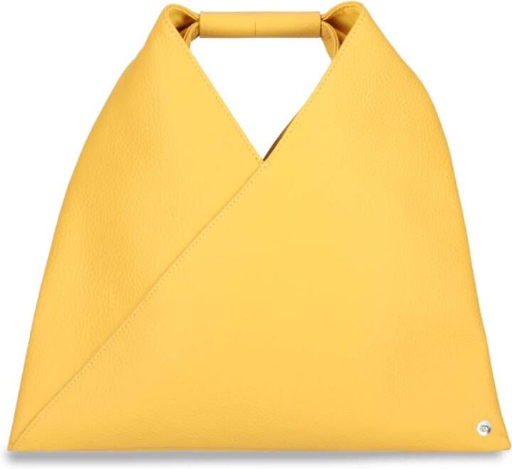 MM6 Maison Margiela Gele Leren Handtas met Origami Design Yellow Dames