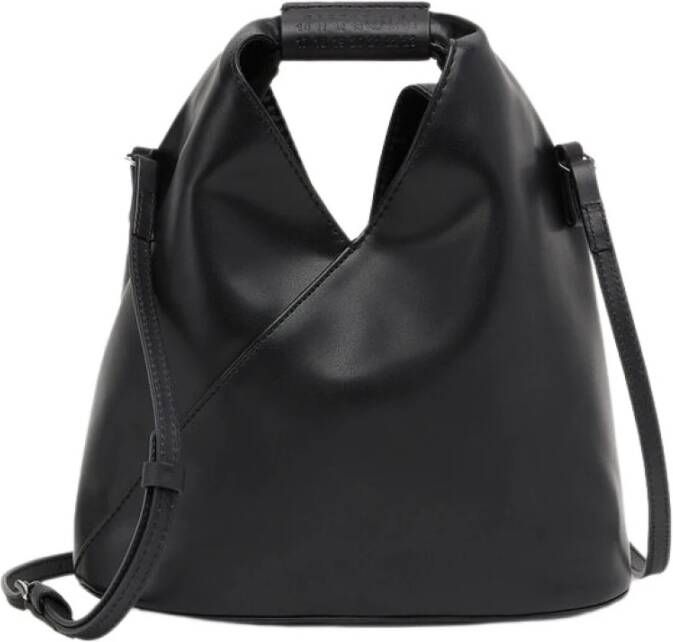 MM6 Maison Margiela Zwarte Japanse Klassieke Leren Handtas Black Dames