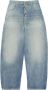 MM6 Maison Margiela Tapered Jeans met Knoopsluiting en Gewassen Motief Blue Dames - Thumbnail 1