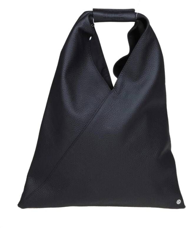 MM6 Maison Margiela japanese handbag in black leather Zwart Dames