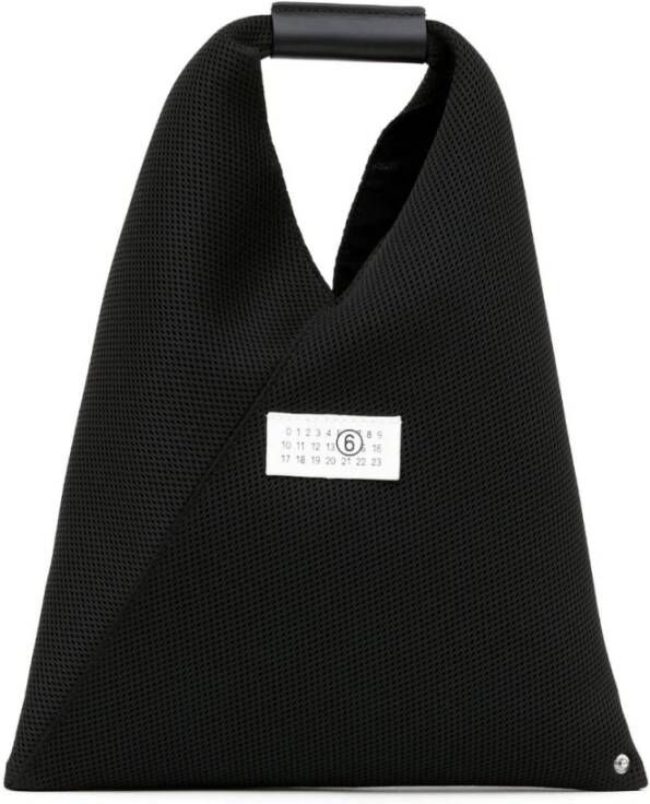 MM6 Maison Margiela Japanse Driehoekige Tote Tas Zwart Black Dames