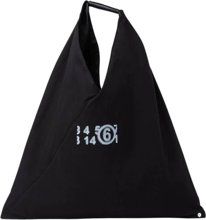 MM6 Maison Margiela Classic Japanese Handbag in Black Cotton Zwart Unisex