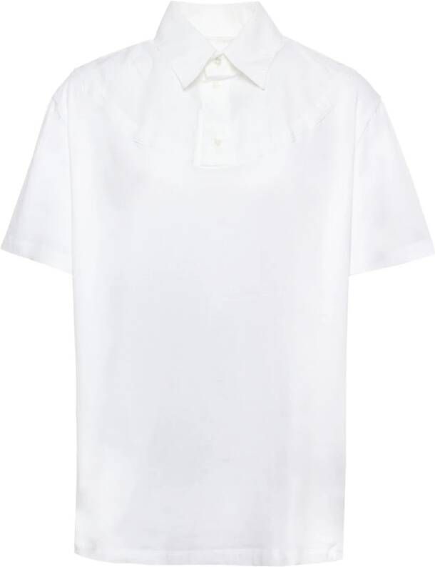 MM6 Maison Margiela Klassiek Wit Katoenen T-Shirt White Dames