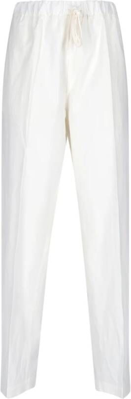 MM6 Maison Margiela Lichtgewichtatuurlijk Witte Track Pants White Dames