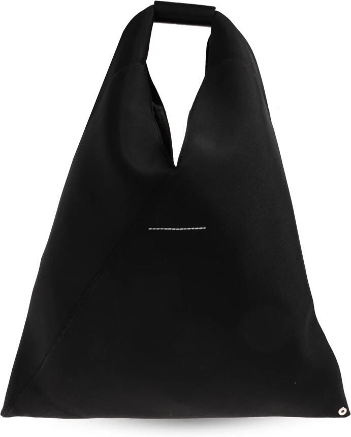 MM6 Maison Margiela Panel Gebreide Handtas met Leren Afwerking Black Dames - Foto 3
