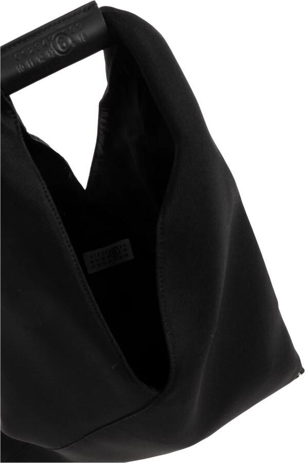 MM6 Maison Margiela Panel Gebreide Handtas met Leren Afwerking Black Dames - Foto 5