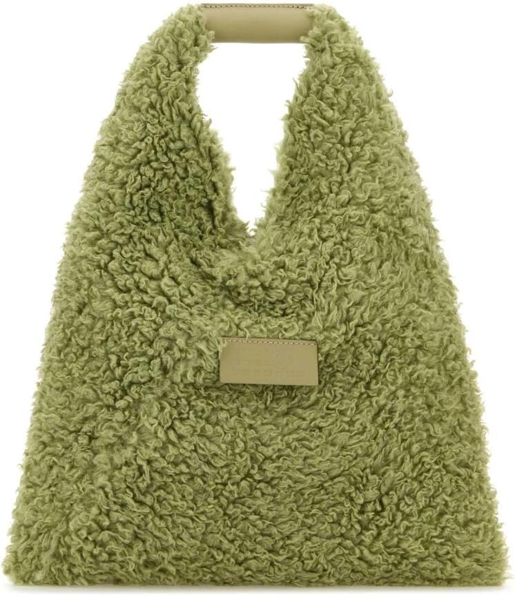 MM6 Maison Margiela Shoppers Small Japanese Should Bag Polyester Green in goud