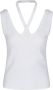 MM6 Maison Margiela Mouwloze Top Licht en Natuurlijk Wit Dames - Thumbnail 1