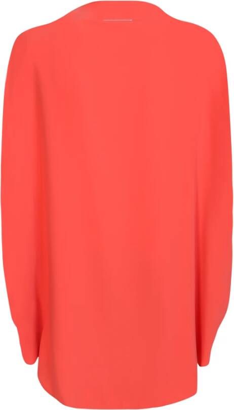 MM6 Maison Margiela Mouwloze top met uitlopend design oranje polyester Oranje Dames