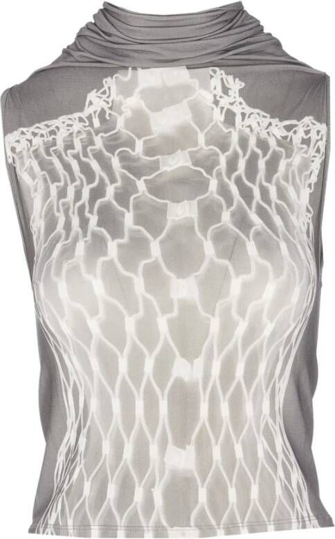 MM6 Maison Margiela Mouwloze tops Grijs Dames