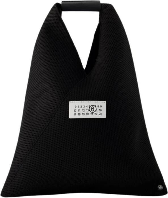 MM6 Maison Margiela Japanse Driehoekige Tote Tas Zwart Black Dames