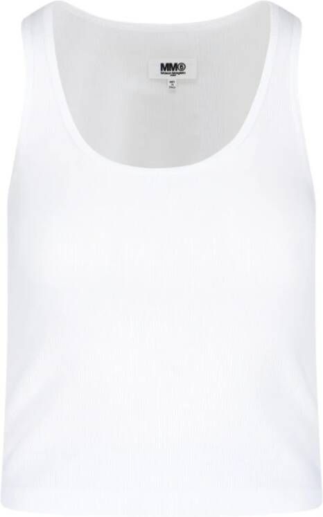 MM6 Maison Margiela Sleeveless Tops Wit Dames