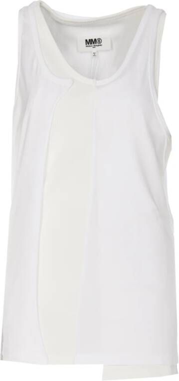 MM6 Maison Margiela Sleeveless Tops Wit Dames