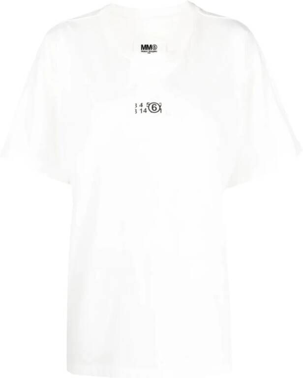 MM6 Maison Margiela T-Shirt Wit Dames