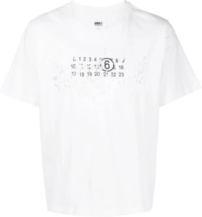 MM6 Maison Margiela T-shirts and Polos White Wit Heren