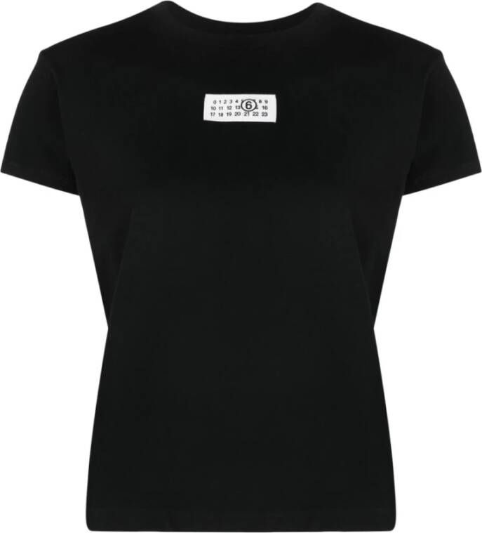 Maison Margiela Logo T-Shirt Tijdloze Look Veelzijdige Toevoeging Black