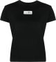 MM6 Maison Margiela Numeric Noir Katoenen T-shirt Lente-Zomer 2025 Black Dames - Thumbnail 1