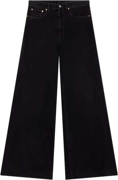 MM6 Maison Margiela Zwarte Flared Oversized Jeans Zwart Heren