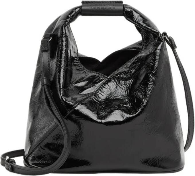MM6 Maison Margiela Zwarte Japanse Klassieke Leren Handtas Zwart Dames