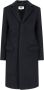 MM6 Maison Margiela Zwarte wollen blend jas met omgekeerde revers Zwart Dames - Thumbnail 1