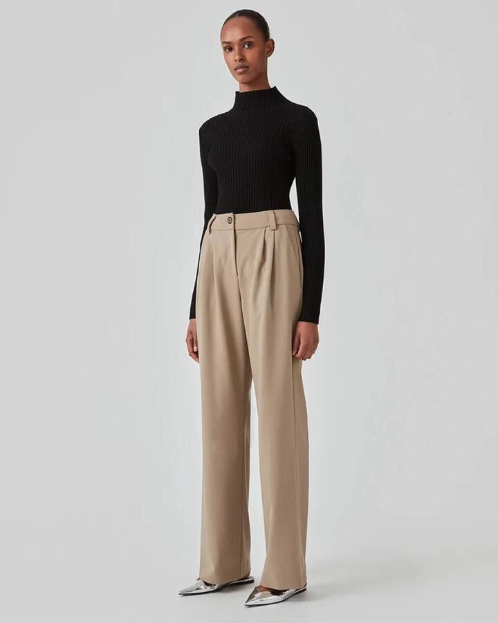 MODSTRÖM Modström Dames Broeken Ankermd Wide Pants Beige
