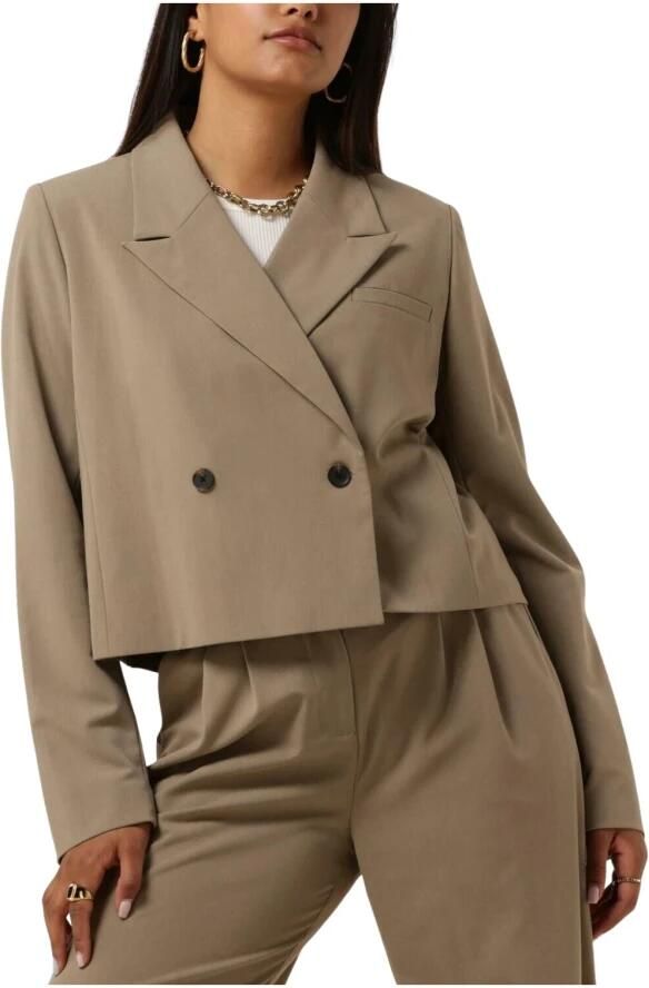 Modström Beige Double-Breasted Anker Blazer Beige Dames - Foto 5
