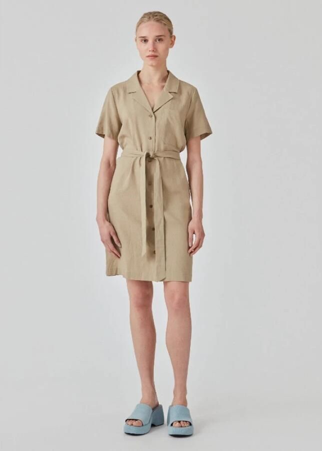 MODSTRÖM Modström Dames Jurken Darrelmd Dress Camel - Foto 6