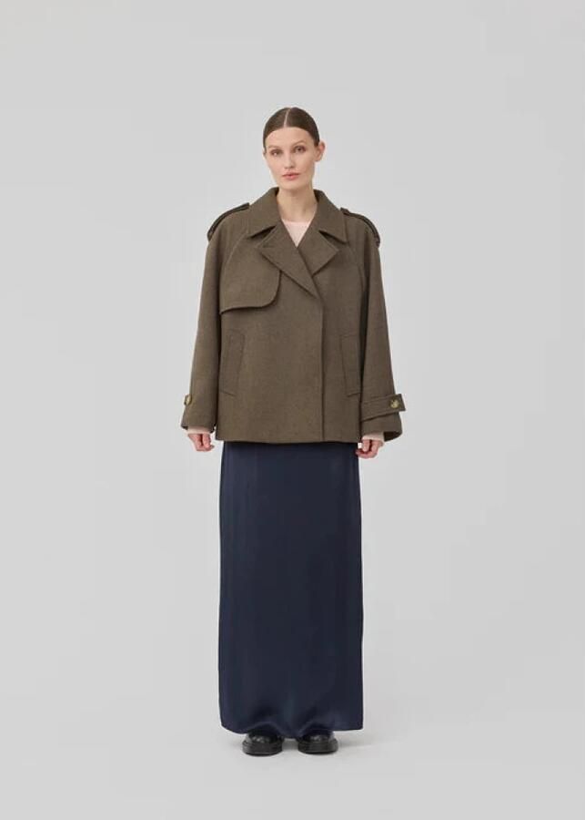 Modström Bruin wollen cropped double-breasted jas Brown Dames - Foto 6