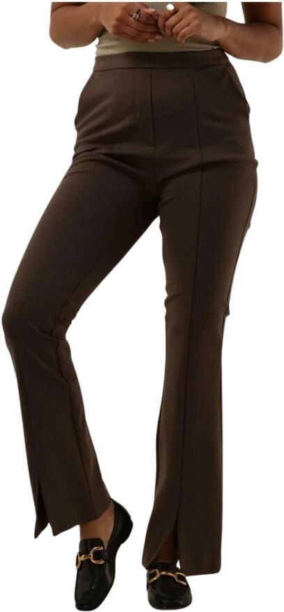 Modström Bruine wijde broek met split Tanny Style Brown Dames - Foto 3