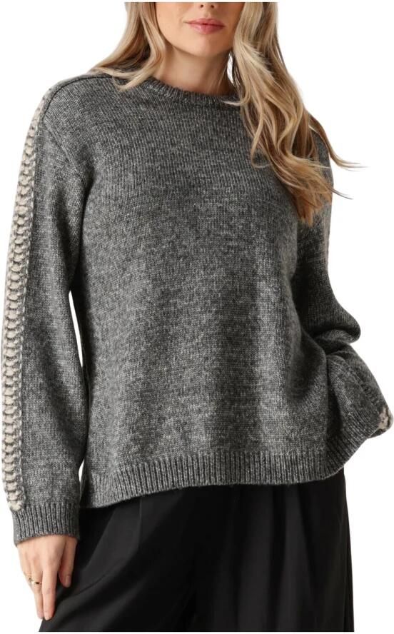 MODSTRÖM Modström Dames Truien & Vesten Linemd O-neck Donkergrijs - Foto 7