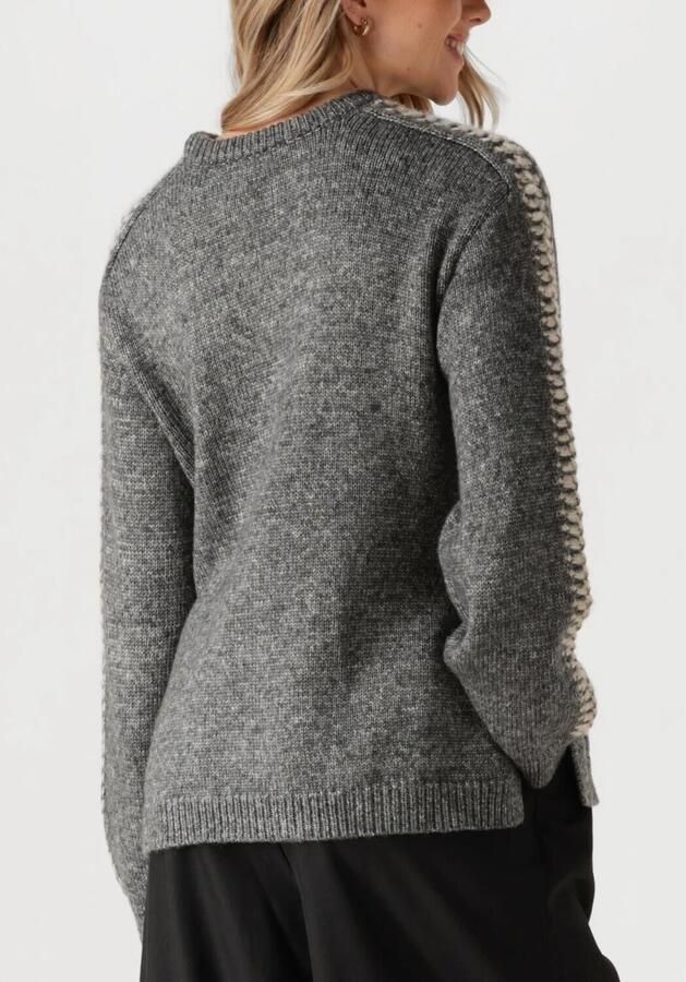 MODSTRÖM Modström Dames Truien & Vesten Linemd O-neck Donkergrijs - Foto 6