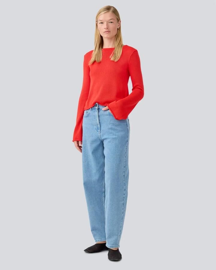 MODSTRÖM Modström Dames Tops & T-shirts Ivonnemd Flared O-neck Rood - Foto 5